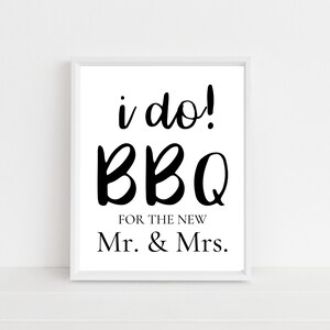 Afdrukbaar: ik ook! BBQ For The New Mr. & Mrs. - Instant Download - Digitale download 8 x 10 en 11 x 14 inch - downloadbaar