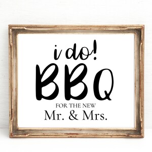 Afdrukbaar - Ik wel! BBQ For The New Mr. & Mrs. - Instant Download - Digitale Download 10" x 8"- Downloadbaar