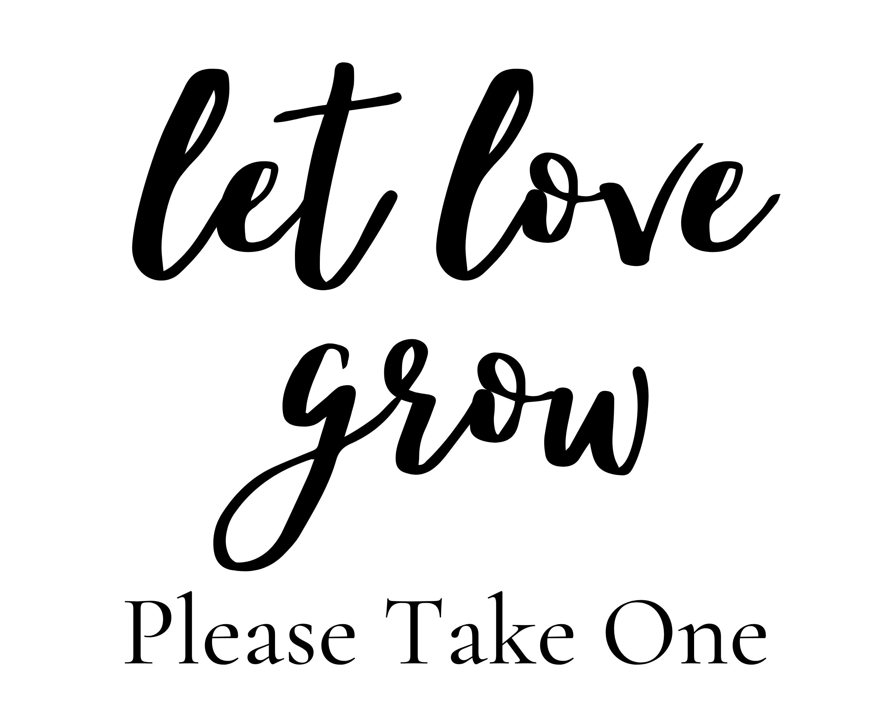 Printable Let Love Grow Free Template