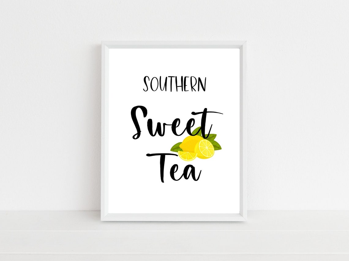 Printable - Southern Sweet Tea - 4 Instant Downloads - Digital Download ...