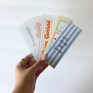 The Summer I Turned Pretty Bookmarks | Cousins Beach | Team Conrad, Jeremiah, Belly | Set of 5, Double-Sided, Bookish Merch, TSITP, TV Shows