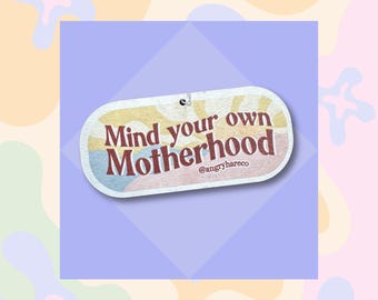Mind Your Own Motherhood | Vanilla Air Freshener | Retro, Trendy Car Freshie, Accessories | Mom Life, Parenting | Fun, Unique Gift For Mama