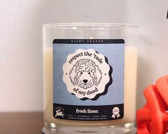 Doodle Candle | Dood 'Tude | 8oz Soy Wax Candle | Dog Mom Gift | Goldendoodle, Sheepadoodle, Bernadoodle Design | Funny & Unique | Pet-Safe
