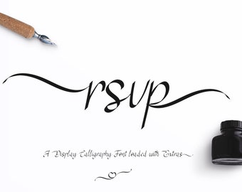 Modern Calligraphy font loaded with swatches, ligatures and alternative letters