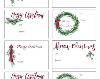 Present name tags christmas Clearance