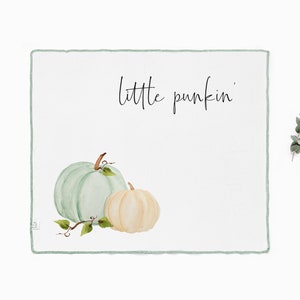 Pumpkin Clip Art - Fall Watercolor Clipart | Dusty Blue, Green, Cream ...