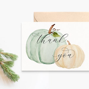 Pumpkin Clip Art - Fall Watercolor Clipart | Dusty Blue, Green, Cream ...