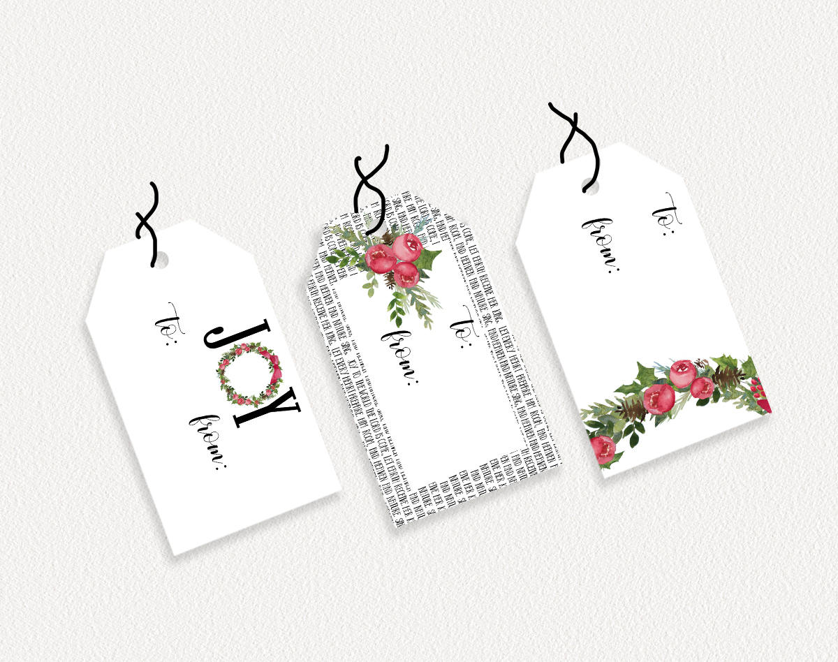 Printable Christmas joy to the World Gift Tag Jpg File DIY Gift Tags ...