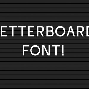 DIGITAL Letter board font with 3 background - INSTANT DOWNLOAD