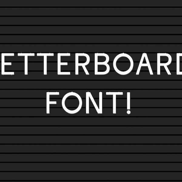 DIGITAL Letter board font with 3 background - INSTANT DOWNLOAD