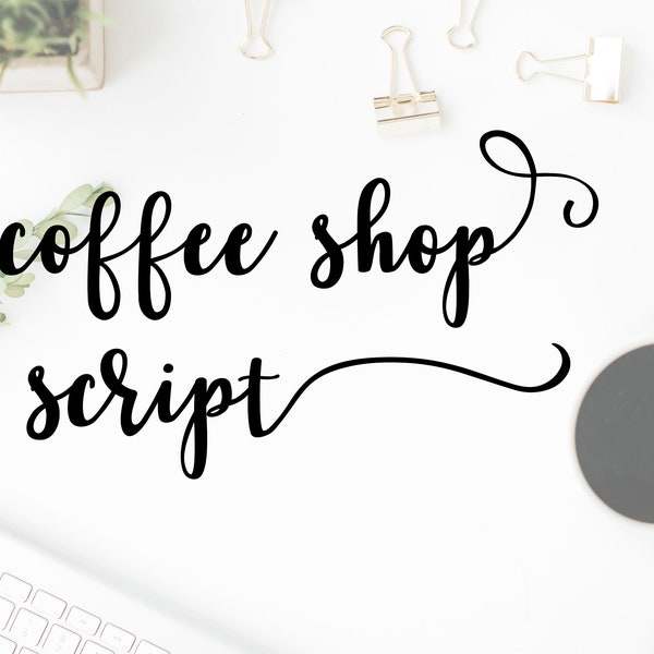 FONT - Coffee Shop Script - a thick, legible cursive brush typeface