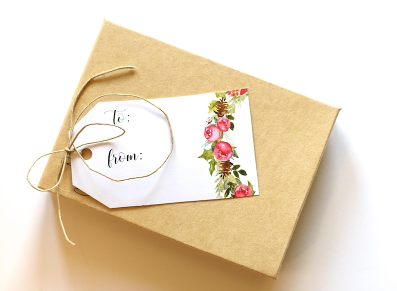 Printable Christmas joy to the World Gift Tag Jpg File DIY Gift Tags ...