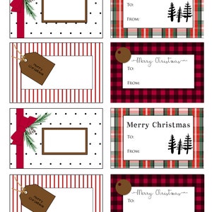 SALE Printable Christmas Gift Tag Pdf File an INSTANT - Etsy
