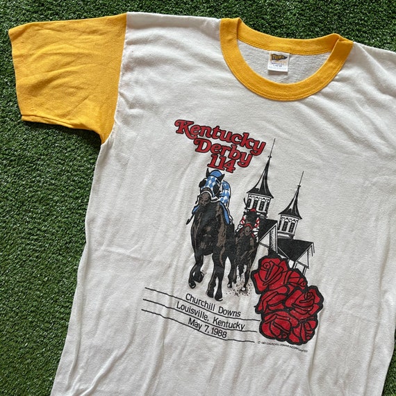 Vintage 1988 Kentucky Derby 114 Ringer T-Shirt Pap