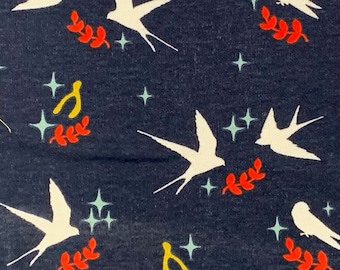 Birch Fabrics, Organic Knit, Tall Tales, Swallows Dusk
