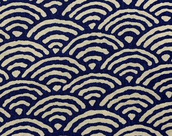Westex fabric, Medium Waves on Tan, Japanese Import