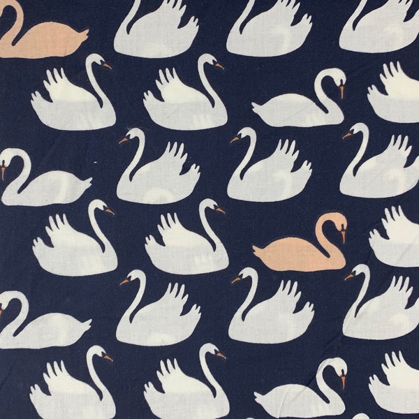 Birch Fabrics: Swan Lake, Dusk Swans 100% Organic Cotton poplin