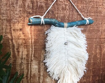 Pluma Wallhanging - En Blanco