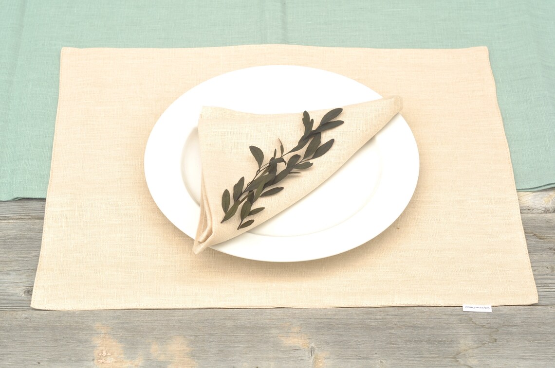 Beige Linen napkins. Washed linen cloth napkins. Wedding Etsy