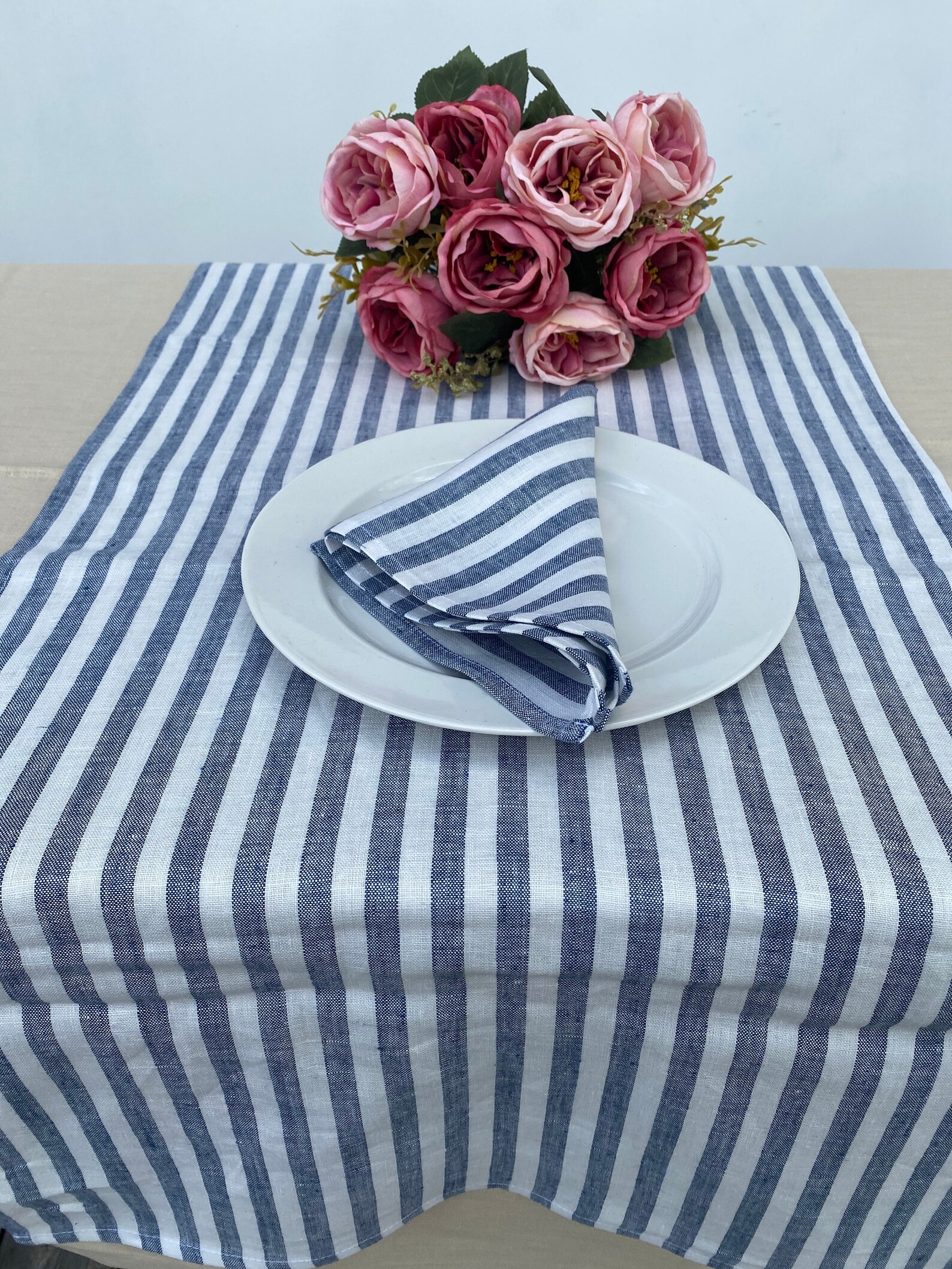 Linen Table Runner Custom Color & Size Wedding Runner Etsy