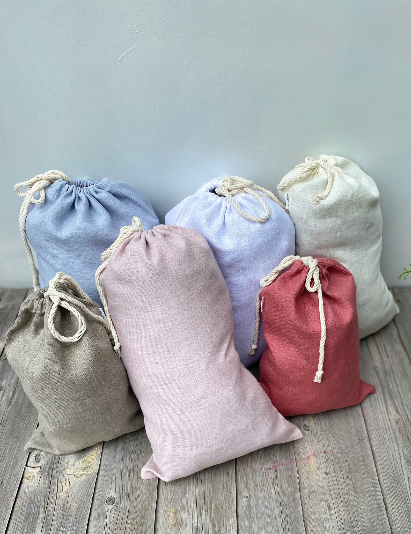 Linen laundry bag Waterproof laundry bag Linen bag Linen Etsy