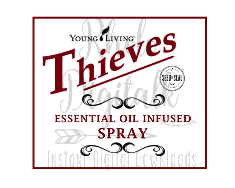 Young Living Thieves Spray Mini Label for 15ml Bottles Etsy