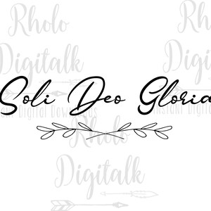 Soli deo gloria svg-Instant digital download