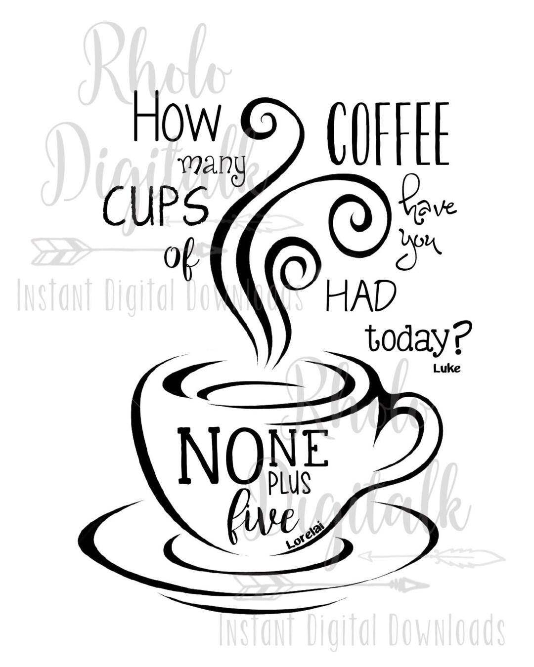 How Many Cups of Coffee Have You Had Todayinstant Digital Download Etsy
