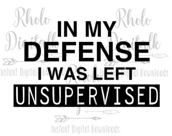 toddler kids funny tshirt unsupervised svg