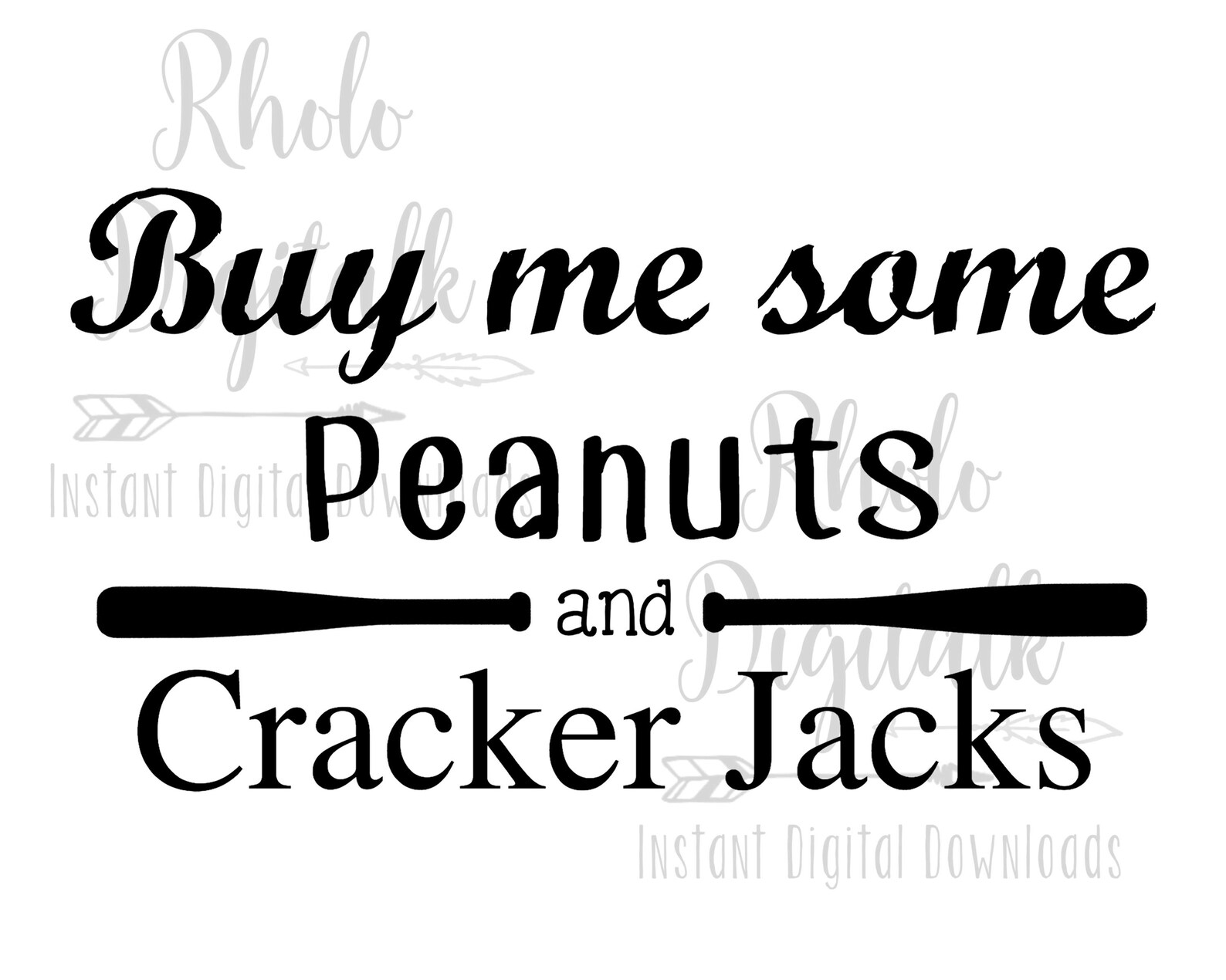 Buy Me Some Peanuts and Cracker Jacks Svginstant Digital Etsy