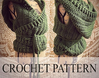 PATTERN Crochet Chunky Bulky Wrap Vest