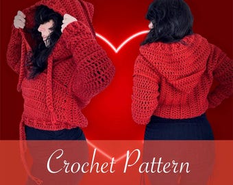 Made-to-Measure Crochet Hoodie Pattern, Scrap Yarn Sweater (Instant Download, PDF)