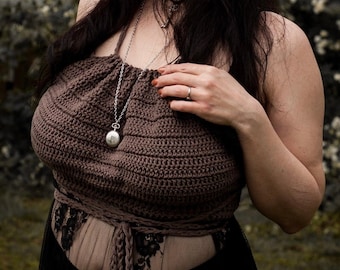 CROCHET PATTERN, Busty Halter Top, Size inclusive