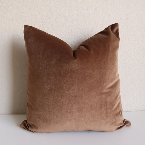Brown Velvet Pillow Etsy