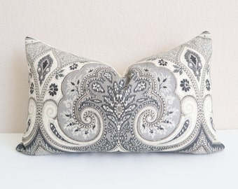 Black Ivory Pillow Cover, Cream Latika Pillow Cover, Pillow Covers, Latika Pillow Covers, Accent Pillows, Kravet Pillow