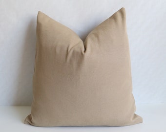 Taupe Outdoor Indoor Pillow Cover, Solid Taupe Pillow, Pillow Cover, Patio Pillow, Outdoor Decor,