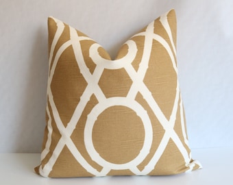 Gold Cream Pillow Cover, Pillow Cover, Accent Pillow Cover, Decorative Pillow