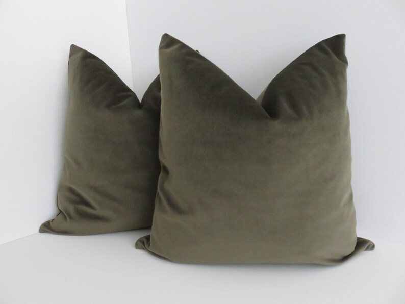 Luxurious Green Moss Velvet Pillow Covers Velvet Pillow Etsy