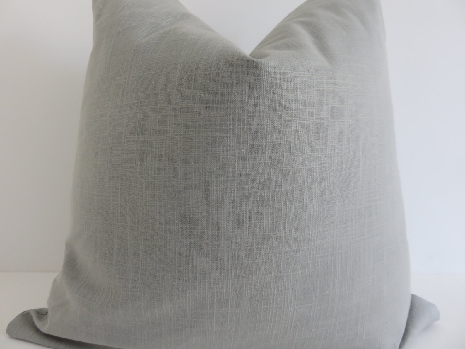 Solid Light Gray Linen Pillow Covers Pillow Covers Gray Etsy