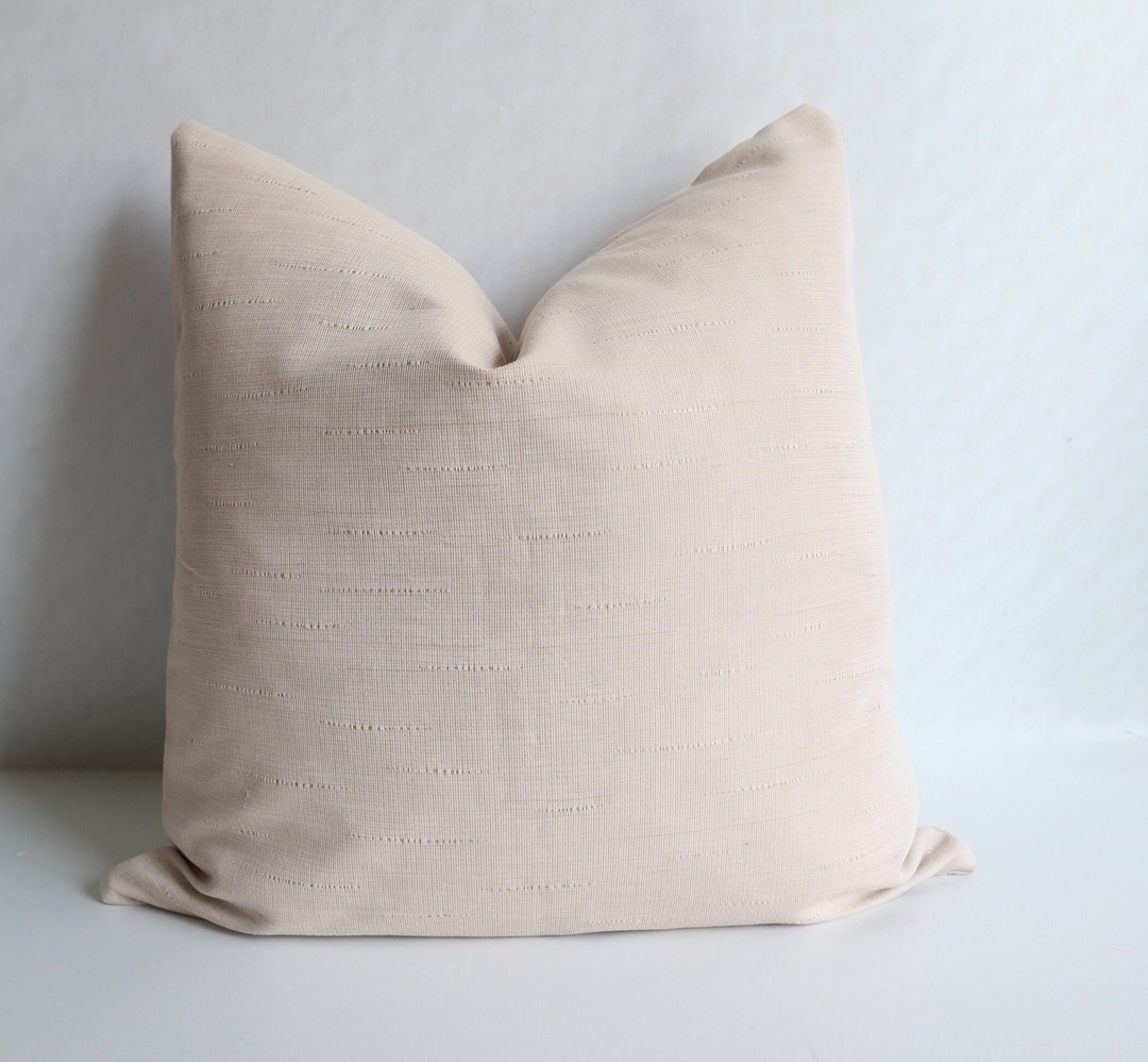 17x17 Set of Two Pillow Covers, Beige Pillow Cover, Accent Beige Pillow