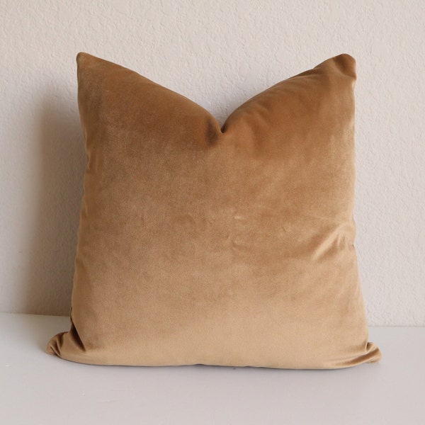 Brown Velvet Pillow Etsy