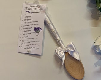 Decorated Wedding Wooden Spoon Tradition good luck wedding gift