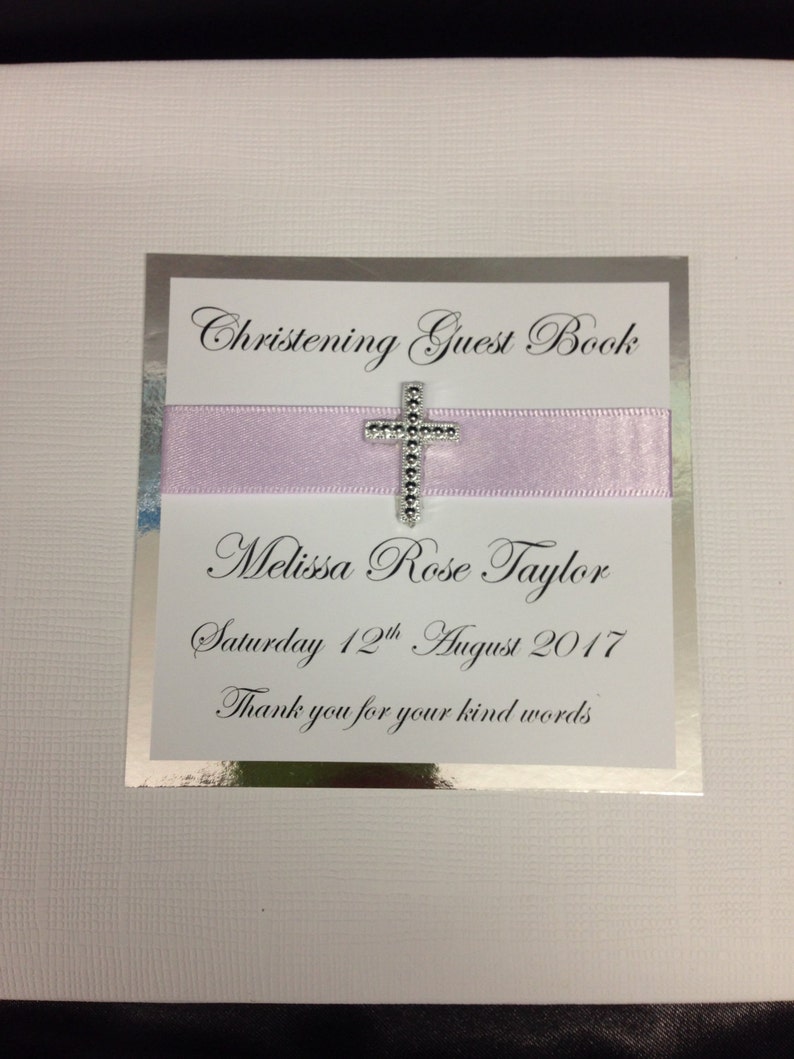 Personalised Christening Guest Book image 1