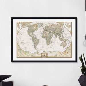 World Executive Map by National Geographic Art Print