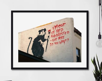I'm Out of Bed by Banksy Art Print