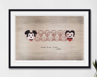 Mickey to Tiki Tu Meke by Dick Frizzell Art Print