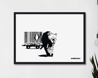 Barcode Leopard by Banksy Art Print