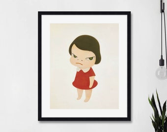 Knife Behind Back by Yoshitomo Nara Art Print