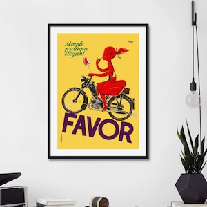 Favor Girl Vintage Poster, Bellenger Favor Poster, Favor Poster Girl Lipstick