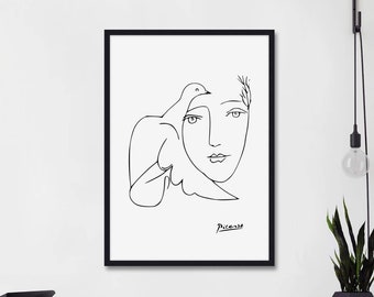 Woman With Dove by Pablo Picasso Art Print